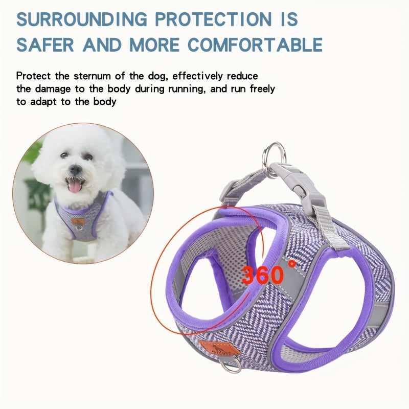 Breathable HP378 Pet Harness, Polyester Dog Vest with Durable Chest Back Strap, Adjustable Fit, Hand Wash Only, Comfortable Pet Supplies for Dog Walking