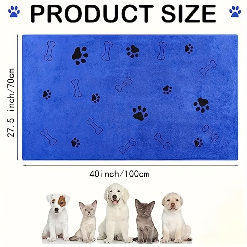 [Quick Drying] One Pet Bath Towel | Quick Drying | Absorbent | Dog Cat Bathing | Large | Soft | Pet Store Gift | Pet Supplies