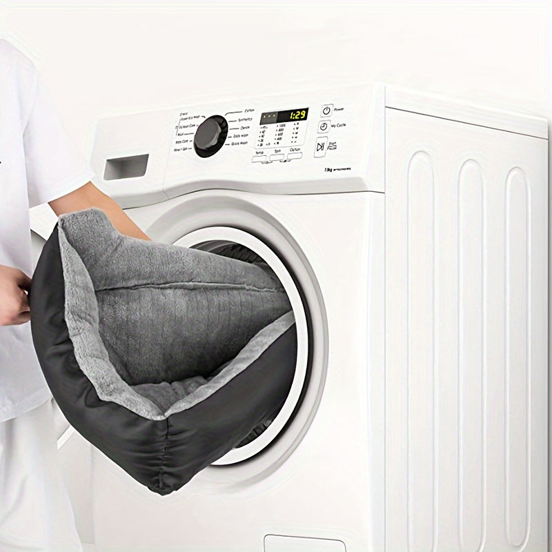 Large, Washable Dog Bed with Paw Print Design - Plush, Rectangular Kennel for Cats, Dogs, and Small Animals - Durable Polyester Fiber, Available in Multiple Colors, Pet Supplies|Plush Dog Bed|Durable Kennel