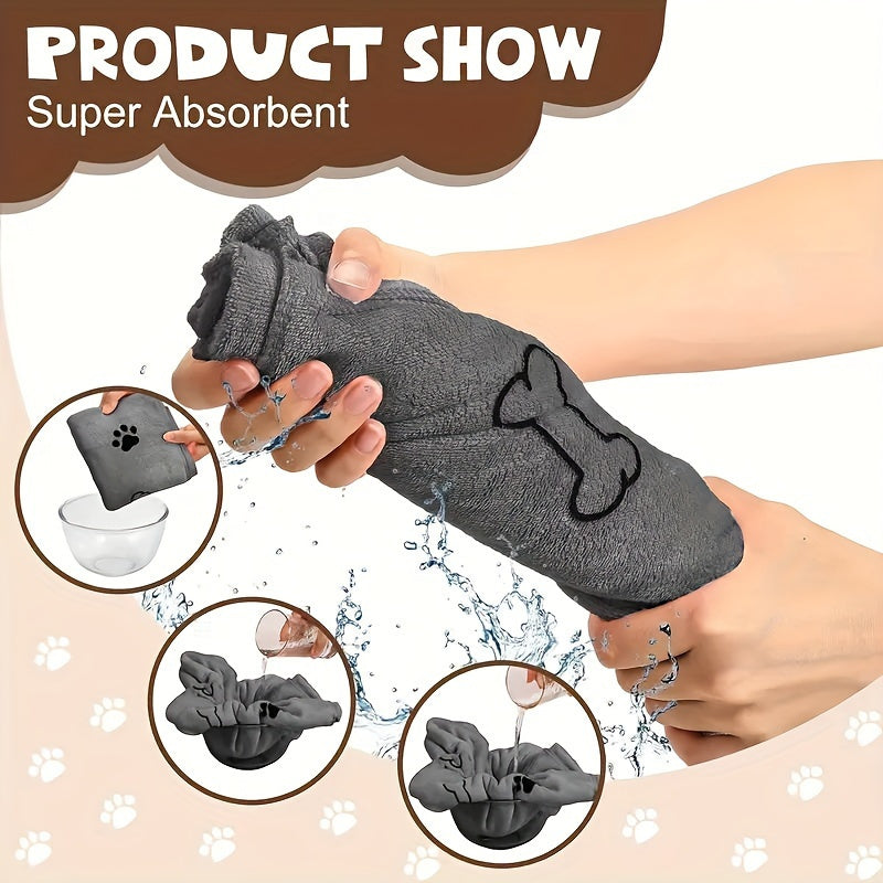 [Quick Drying] One Pet Bath Towel | Quick Drying | Absorbent | Dog Cat Bathing | Large | Soft | Pet Store Gift | Pet Supplies