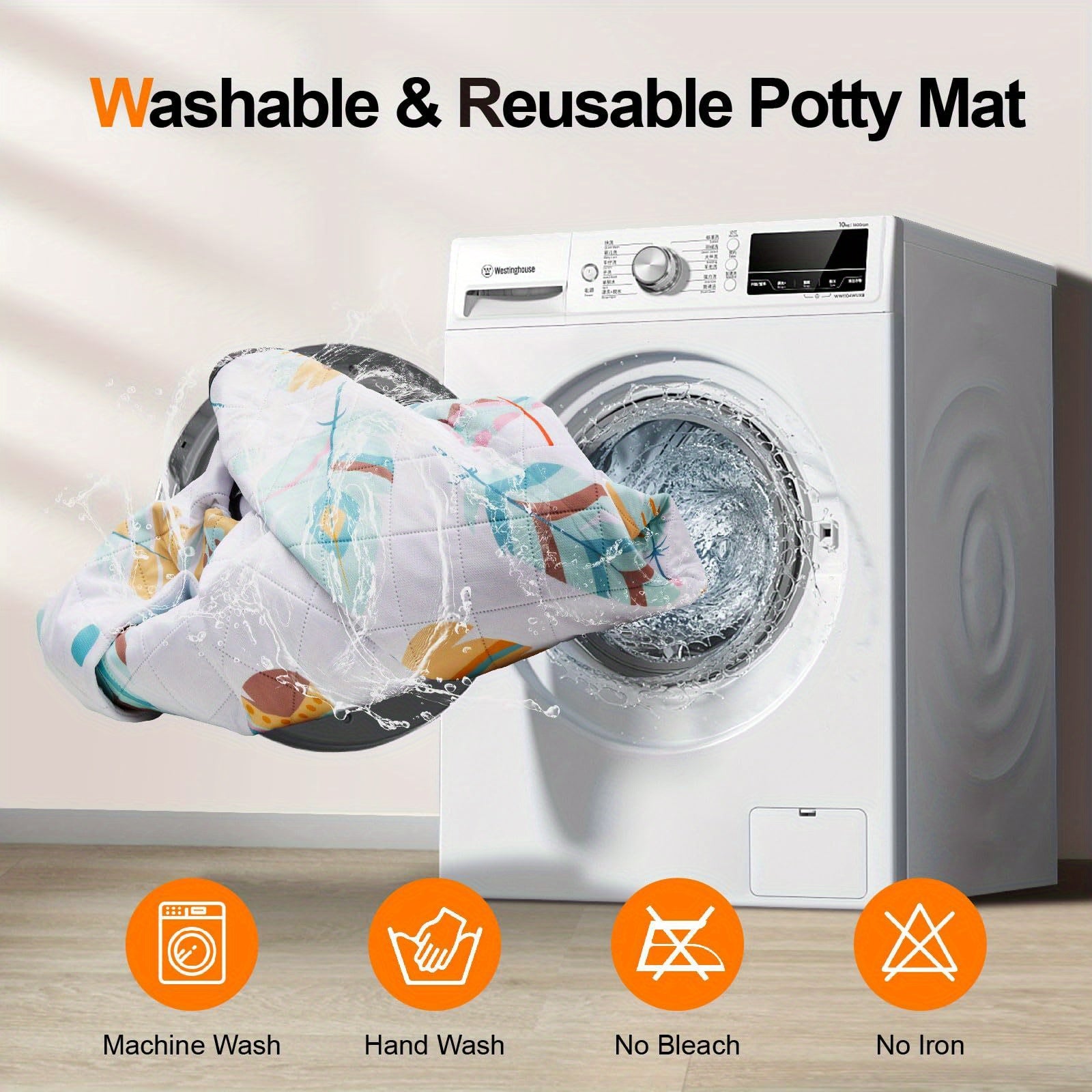 2 Pack Washable Pee Pads For Dogs, Ultra-Absorbent And Leak-Proof Whelping Pads, Non-Slip Reusable Puppy Pads, Waterproof Puppy Training Pads For Playpen, Crate, Housebreak, Bed, Pet Supplies, Machine Washable/Hand Washable