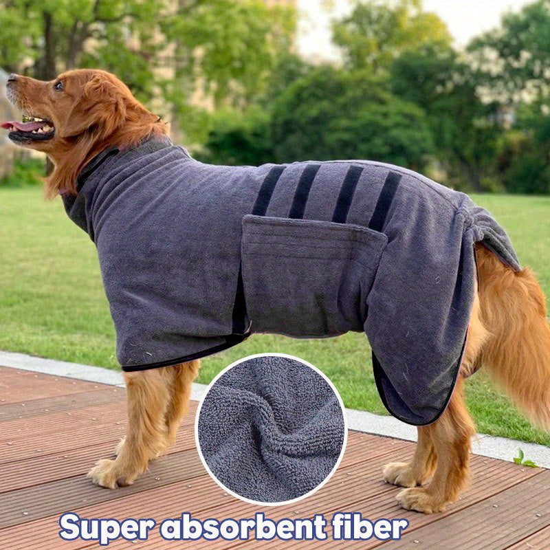 [Super Absorbent Dog Towel] Quick-Drying Super Absorbent Dog Bathrobe Towel | Thickened Polyester Fiber for All Dog Breeds, Bathing & Swimming Pet Supplies