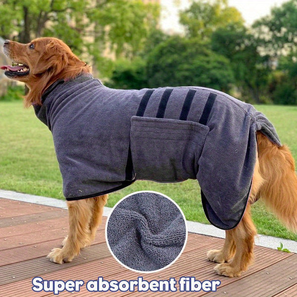 [Super Absorbent Dog Towel] Quick-Drying Super Absorbent Dog Bathrobe Towel | Thickened Polyester Fiber for All Dog Breeds, Bathing & Swimming Pet Supplies