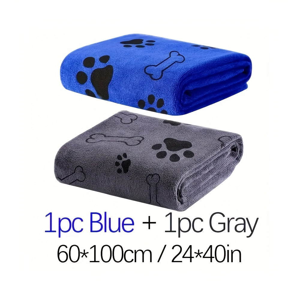 [Quick Drying] One Pet Bath Towel | Quick Drying | Absorbent | Dog Cat Bathing | Large | Soft | Pet Store Gift | Pet Supplies