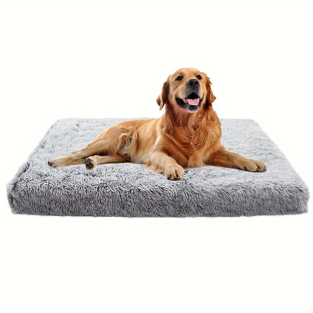 1pc Plush Rectangular Dog Bed, Plush Non-slip Square Dog Bed Cat Mat Pet Bed, Deep Sleep Cat Sofa Dog Sofa Cat Bed Dog Bed Pet Supplies Non-slip Mattress for Large, Medium and Small Dogs and Cats - Comfortable, Dog Mat, Cat M