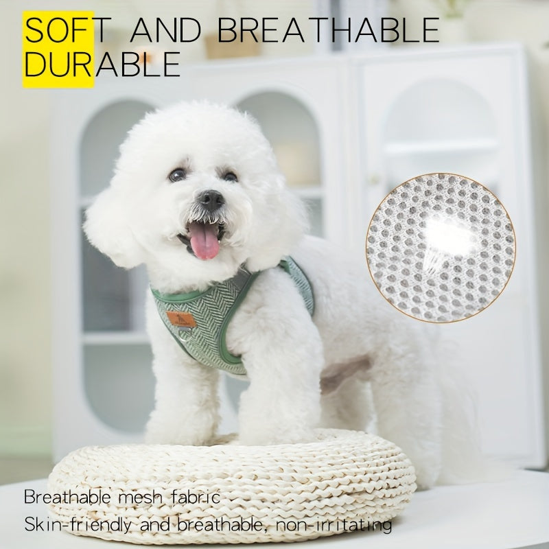 Breathable HP378 Pet Harness, Polyester Dog Vest with Durable Chest Back Strap, Adjustable Fit, Hand Wash Only, Comfortable Pet Supplies for Dog Walking