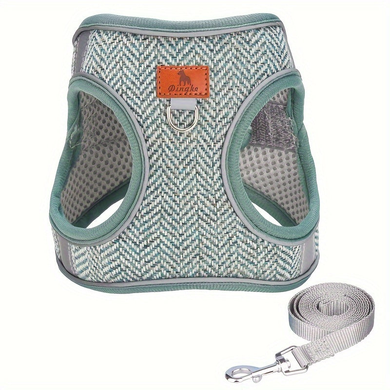 Breathable HP378 Pet Harness, Polyester Dog Vest with Durable Chest Back Strap, Adjustable Fit, Hand Wash Only, Comfortable Pet Supplies for Dog Walking