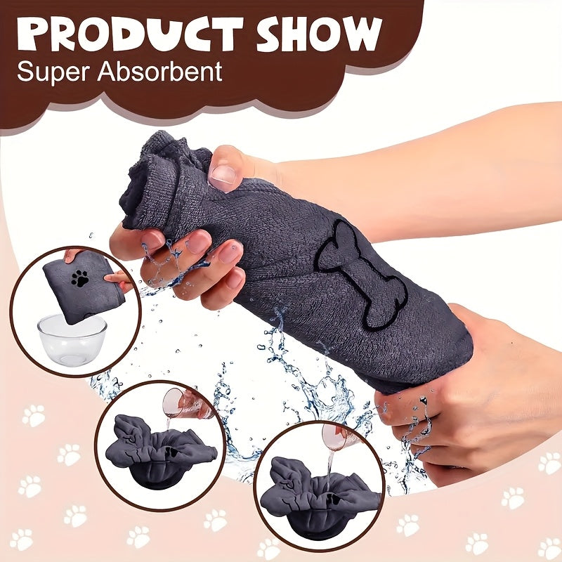 [Quick Drying] One Pet Bath Towel | Quick Drying | Absorbent | Dog Cat Bathing | Large | Soft | Pet Store Gift | Pet Supplies