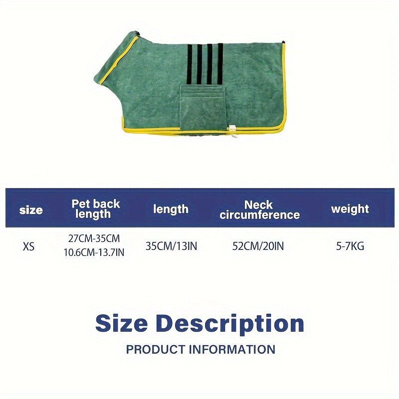 [Super Absorbent Dog Towel] Quick-Drying Super Absorbent Dog Bathrobe Towel | Thickened Polyester Fiber for All Dog Breeds, Bathing & Swimming Pet Supplies