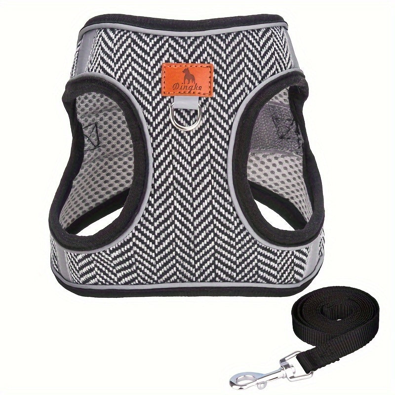 Breathable HP378 Pet Harness, Polyester Dog Vest with Durable Chest Back Strap, Adjustable Fit, Hand Wash Only, Comfortable Pet Supplies for Dog Walking