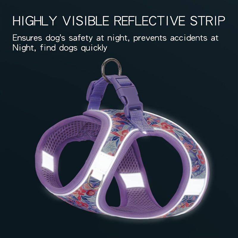 Breathable HP378 Pet Harness, Polyester Dog Vest with Durable Chest Back Strap, Adjustable Fit, Hand Wash Only, Comfortable Pet Supplies for Dog Walking