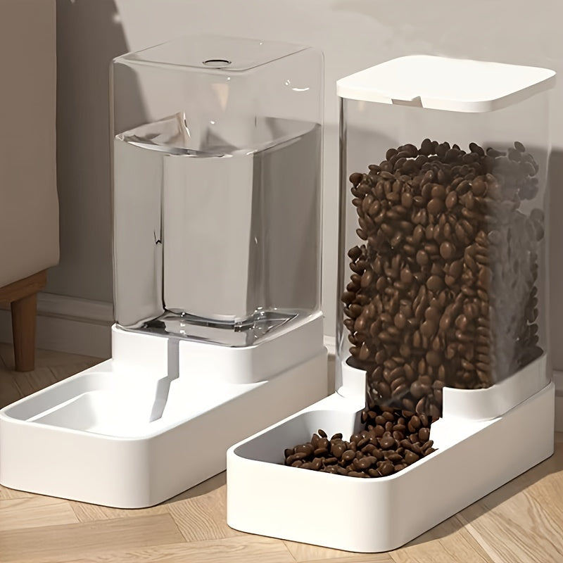 1pc/2pcs Gravity Pet Feeder Dog Water Dispenser, Automatic Plastic Dog Food Feeder Dog Water Container Set, Self Feeding Station For Indoor Dogs Pet Supplies Christmas Gift