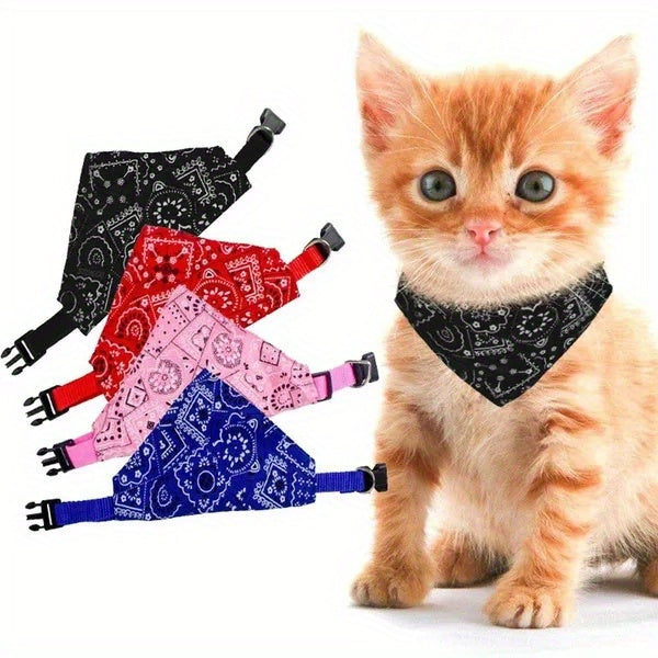 Dog Bandanas - Adjustable Triangle Pet Saliva Towel for Small and Medium Dogs and Cats - Stylish and Comfortable Pet Supplies