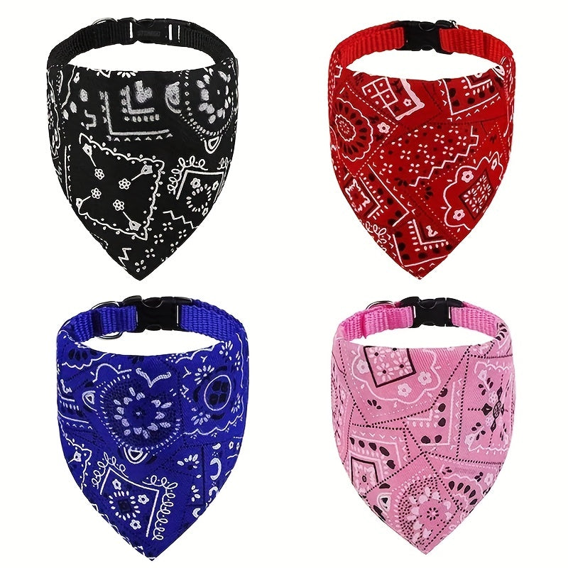 Dog Bandanas - Adjustable Triangle Pet Saliva Towel for Small and Medium Dogs and Cats - Stylish and Comfortable Pet Supplies