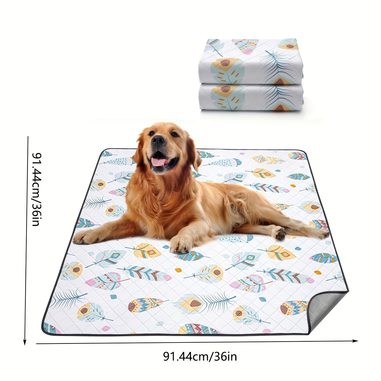 2 Pack Washable Pee Pads For Dogs, Ultra-Absorbent And Leak-Proof Whelping Pads, Non-Slip Reusable Puppy Pads, Waterproof Puppy Training Pads For Playpen, Crate, Housebreak, Bed, Pet Supplies, Machine Washable/Hand Washable