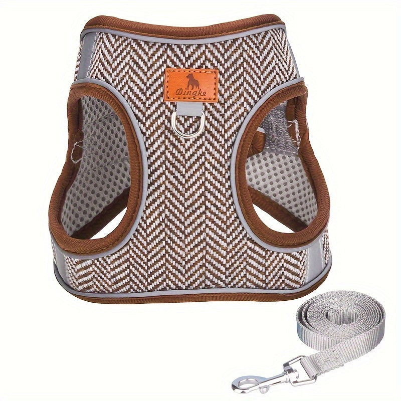 Breathable HP378 Pet Harness, Polyester Dog Vest with Durable Chest Back Strap, Adjustable Fit, Hand Wash Only, Comfortable Pet Supplies for Dog Walking