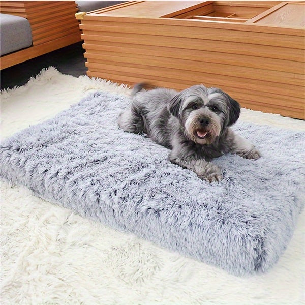 1pc Plush Rectangular Dog Bed, Plush Non-slip Square Dog Bed Cat Mat Pet Bed, Deep Sleep Cat Sofa Dog Sofa Cat Bed Dog Bed Pet Supplies Non-slip Mattress for Large, Medium and Small Dogs and Cats - Comfortable, Dog Mat, Cat M