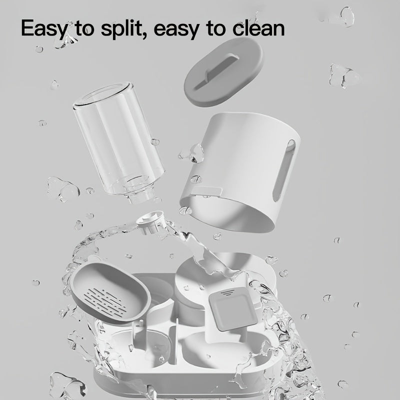 New 1pc Cat Two-in-One Automatic Feeder and Waterer, Pet Bowl Dog Basin Universal Pet Supplies