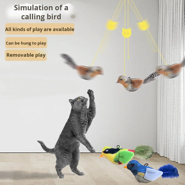 Free Shipment Random 1pc Simulated Squeaky Bird Toy with Catnip Self-Entertainment Sound Bird Toy for Pets Pet Supplies