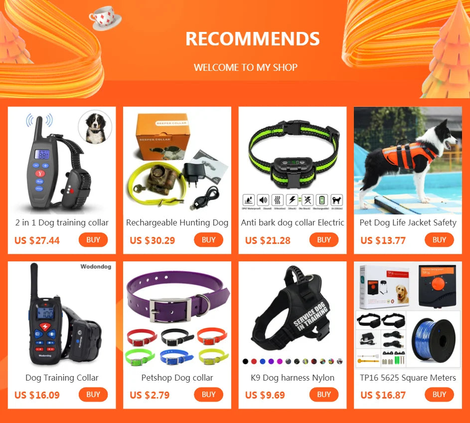 2km Dog Training Collar With Walkie-Talkie Rechargeable Dog Shock Vibration Beep Waterproof Training Collars for large small dog