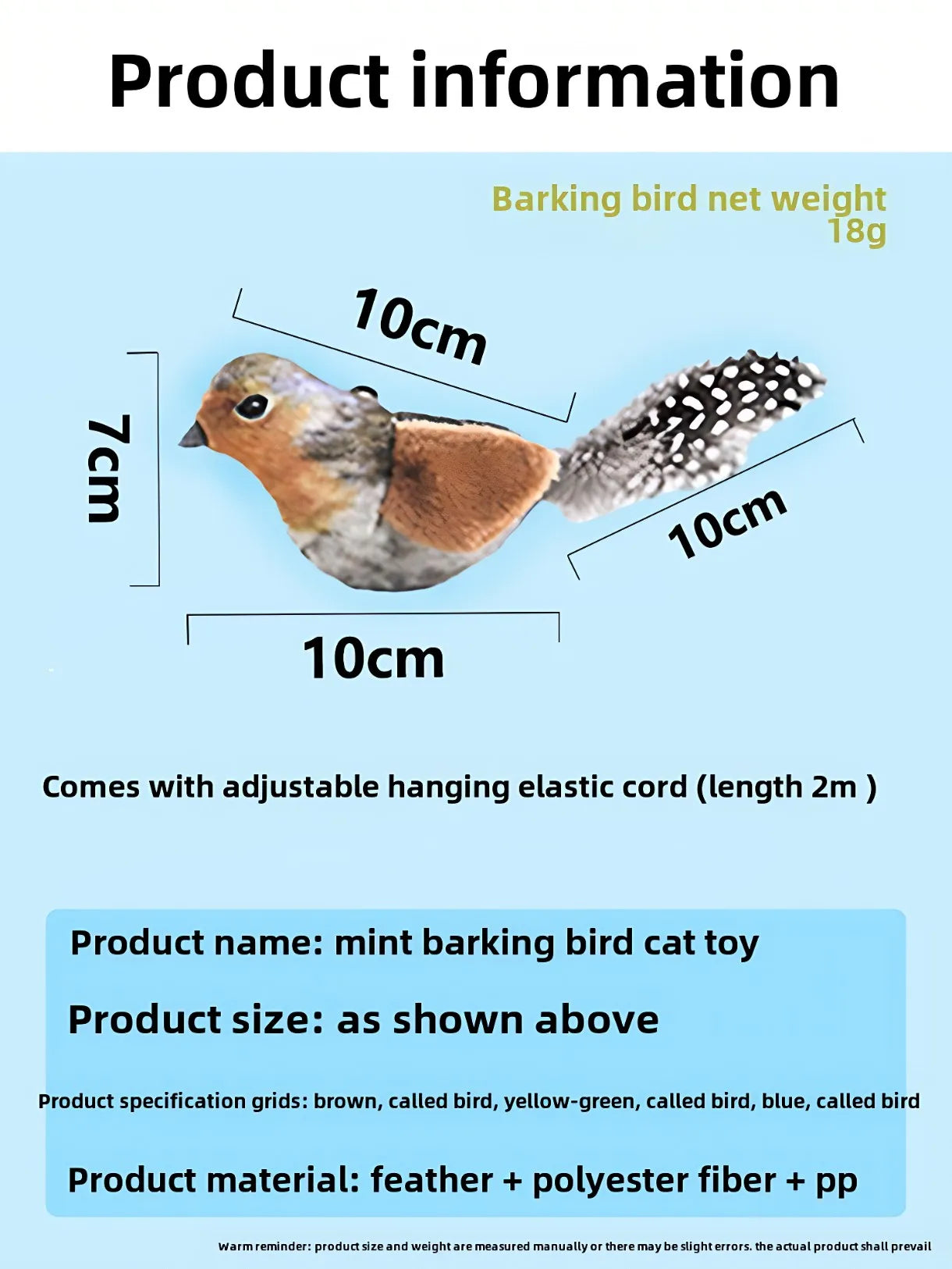 Free Shipment Random 1pc Simulated Squeaky Bird Toy with Catnip Self-Entertainment Sound Bird Toy for Pets Pet Supplies