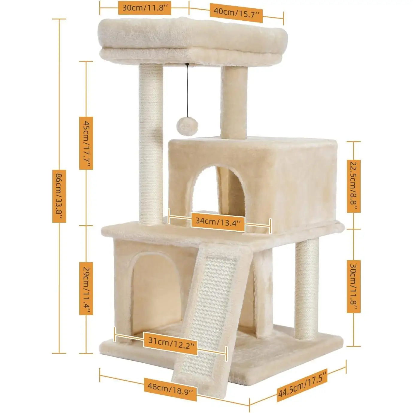 Ultimate Cat Climbing Tower for Pet Supplies - 18.80*17.50*33.80inch