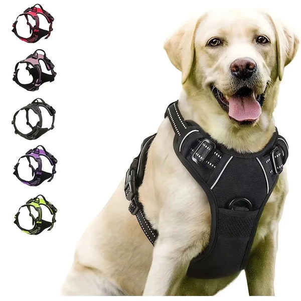 Dog Harness Vest Set Collar Leash For Medium Dogs