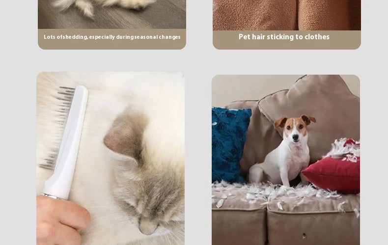 Cat Grooming Vacuum 5Brushes Pet Grooming Kit with 0.3L Hair Dust Cup Dog Vacuum Cleaner for Pets Cats Dogs Hair Vacuum Cleaner