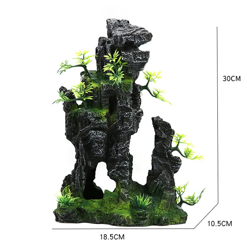 Fish tank landscaping decoration, rockery, stone grass scenery simulation, water grass landscaping package, aquarium box
