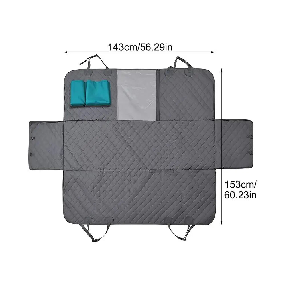 Dog Backseat Cover Waterproof Pet Travel Dog Carrier Hammock Anti-Scratch Nonslip Bed Pet Backseat Protector for Car SUV