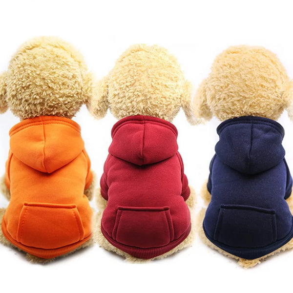 Warm Dog Hoodie Coat Jacket Fleece Pet Outfit S225