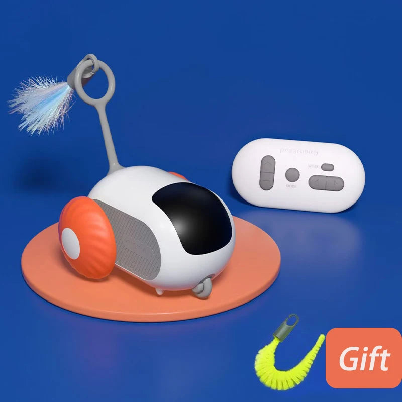 Smart Cat Toy Pet Interactive Remote Control Electric Car Toys Upgraded Version Rechargeable Puppy Training Game Cat Supplies