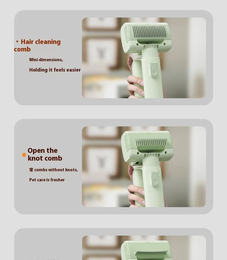 Cat Grooming Vacuum 5Brushes Pet Grooming Kit with 0.3L Hair Dust Cup Dog Vacuum Cleaner for Pets Cats Dogs Hair Vacuum Cleaner