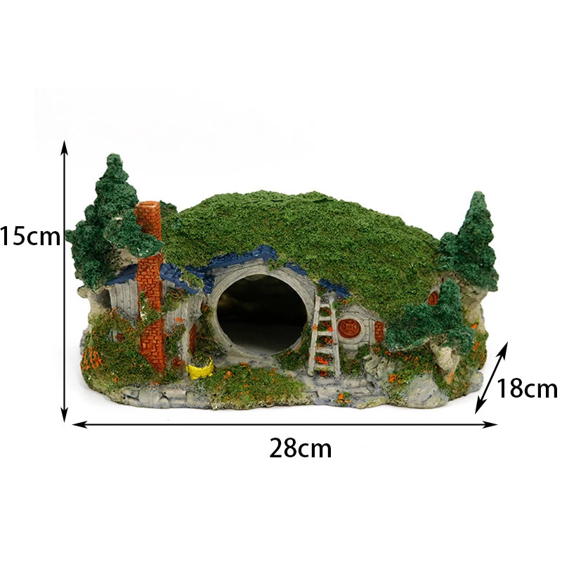 Fish tank landscaping decoration, rockery, stone grass scenery simulation, water grass landscaping package, aquarium box