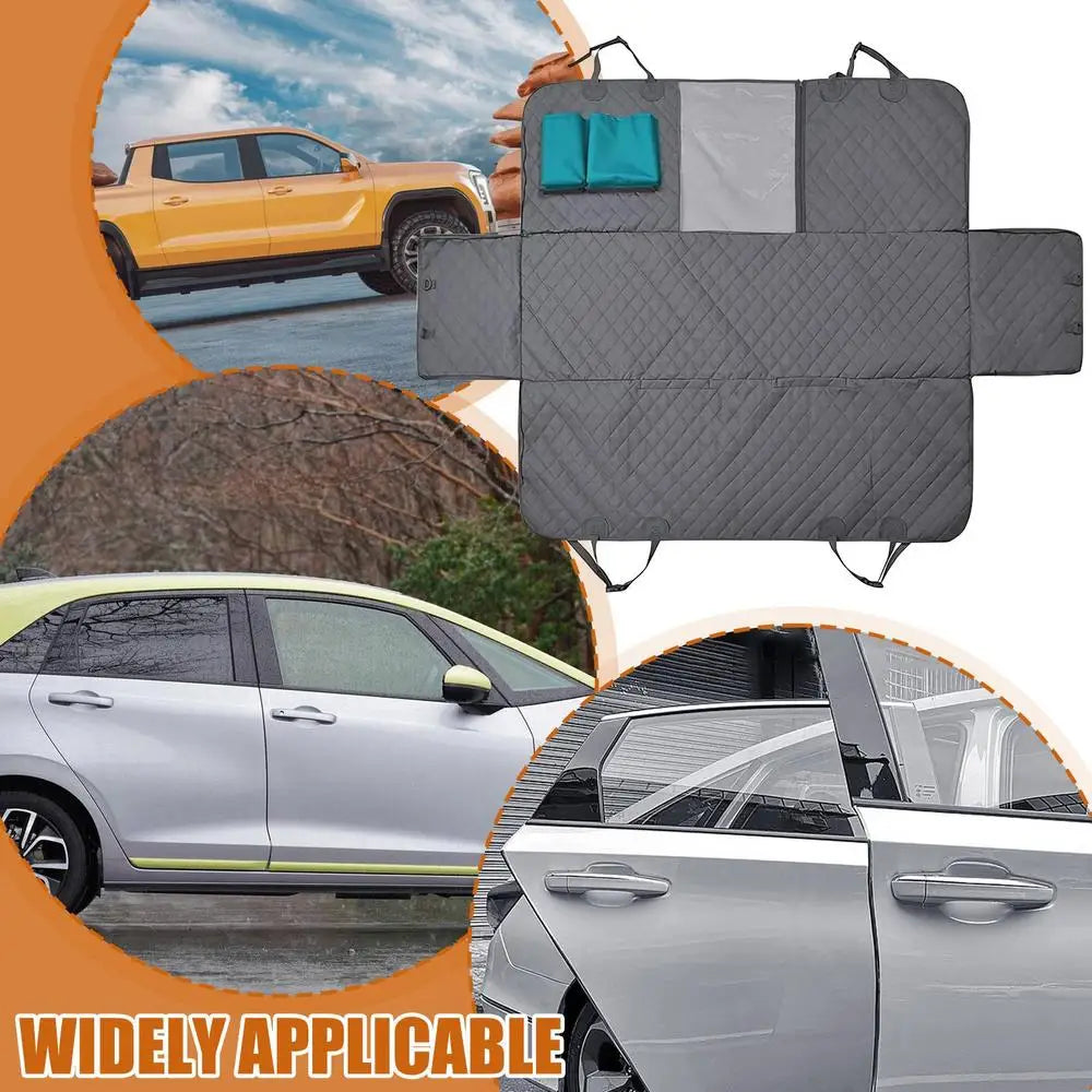 Dog Backseat Cover Waterproof Pet Travel Dog Carrier Hammock Anti-Scratch Nonslip Bed Pet Backseat Protector for Car SUV