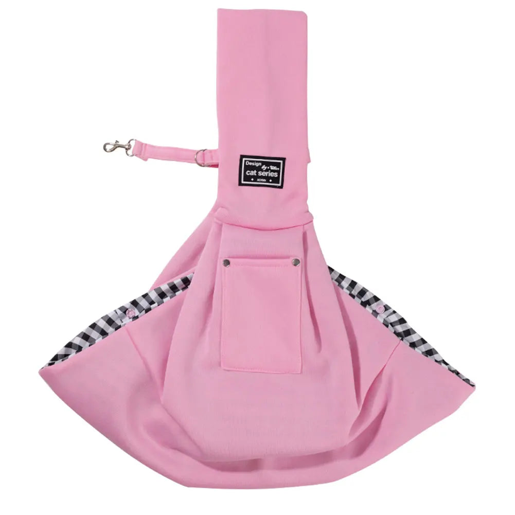 Pet Dog Sling Carrier Pet Crossbody Shoulder Bag Adjustable Strap Pet Carrier Bag with Safety Harness for Small Dogs Cats