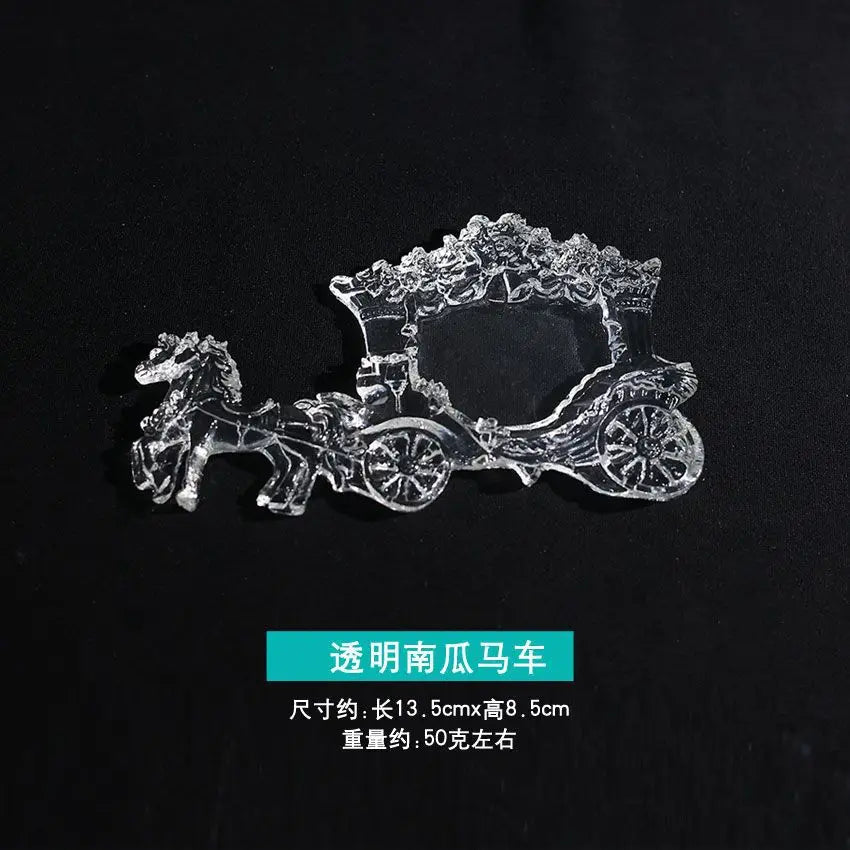 Aquarium Landscaping Crystal Castle Simulation Windmill/Fishtail/Carriage Healing Creative Decoration Underwater World Scenery