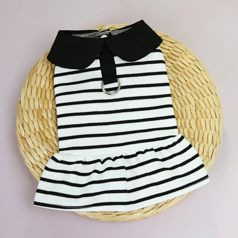 Cute Pet Dog Dress Dot Dog Summer Clothes Puppy Skirt Chihuahua Bichon French Bulldog Clothing Thin Girl Dog Costume Cat Dresses