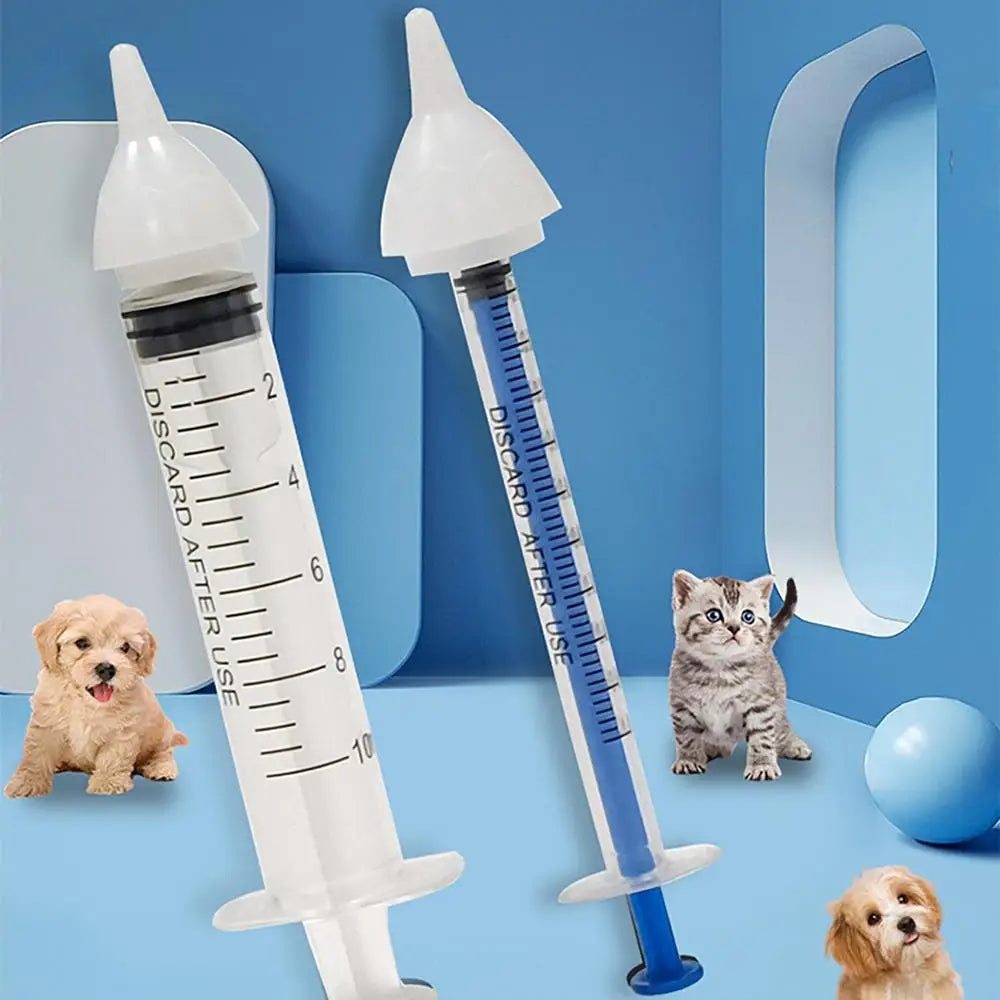 Pet feeding nipples With Silicone Nipple Dog Cat Feeding Pacifier Hamster Rabbits Kittens Puppies Feeding Bottle Syringe