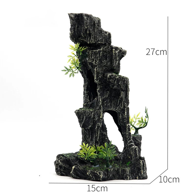 Fish tank landscaping decoration, rockery, stone grass scenery simulation, water grass landscaping package, aquarium box