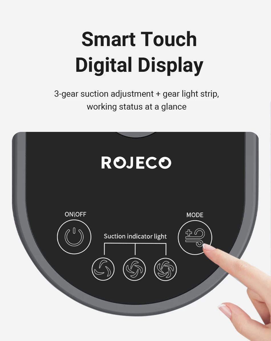 ROJECO Pet Multifunction Grooming Vacuum Kit 5-IN-1 Smart Touch Portable Household Pet Vacuum Cleaner for Cat Dog Hair Groomer