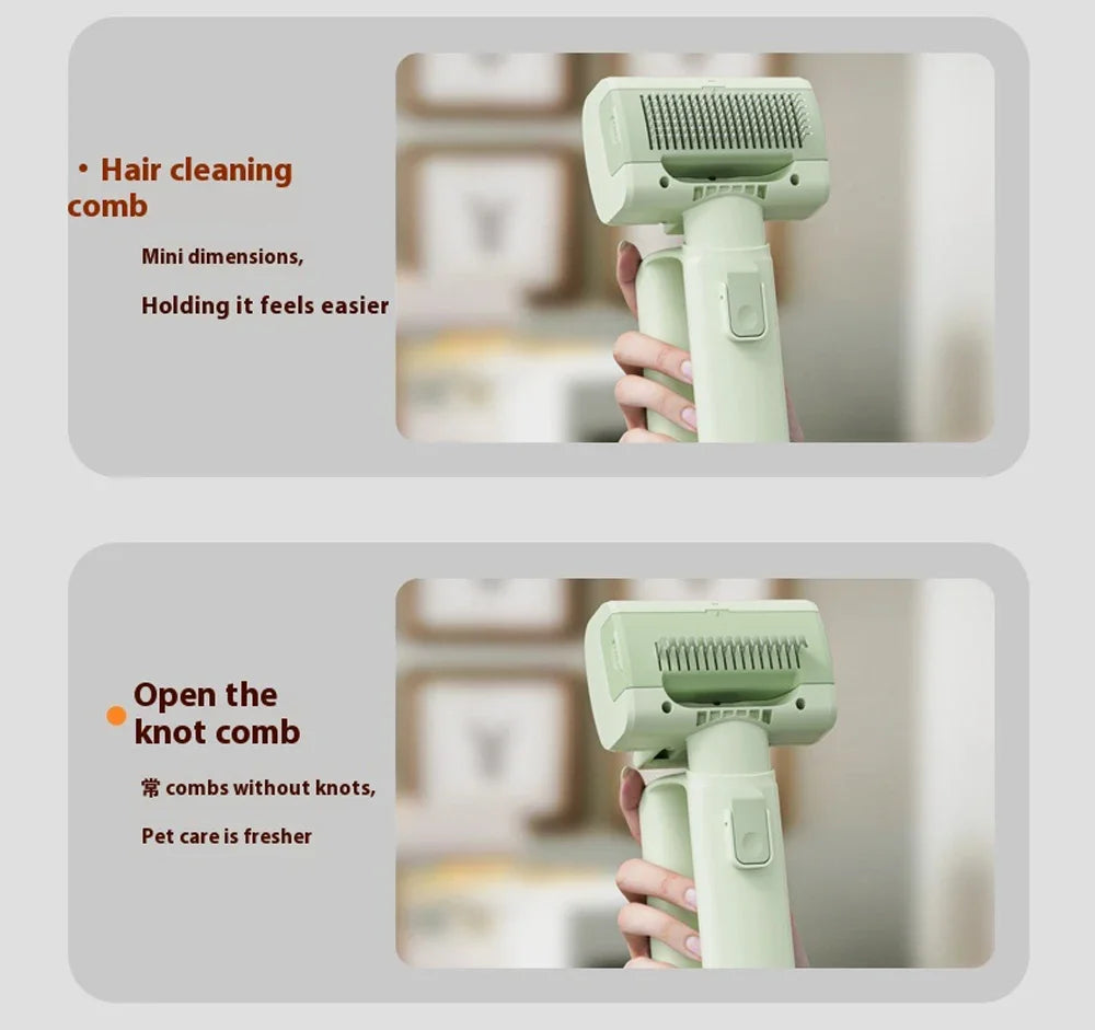 Cat Grooming Vacuum 5Brushes Pet Grooming Kit with 0.3L Hair Dust Cup Dog Vacuum Cleaner for Pets Cats Dogs Hair Vacuum Cleaner