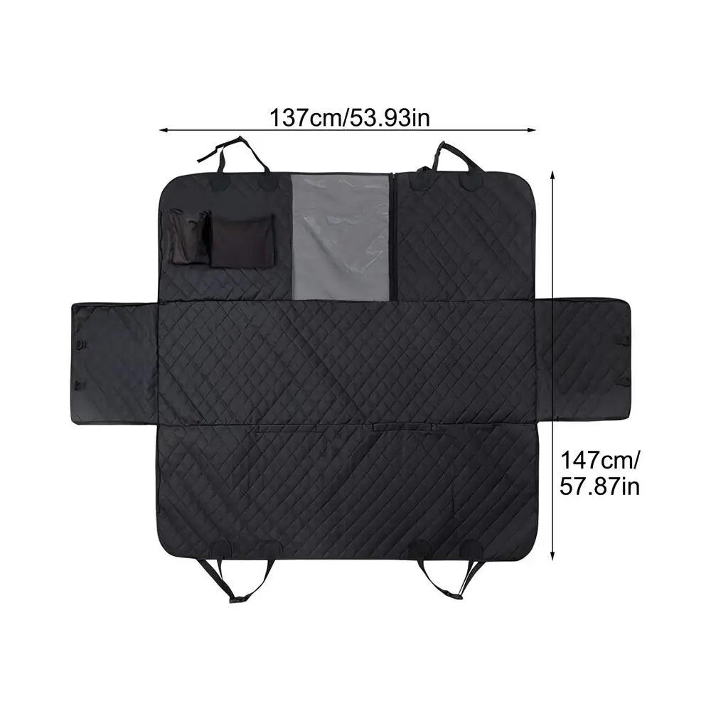 Dog Backseat Cover Waterproof Pet Travel Dog Carrier Hammock Anti-Scratch Nonslip Bed Pet Backseat Protector for Car SUV