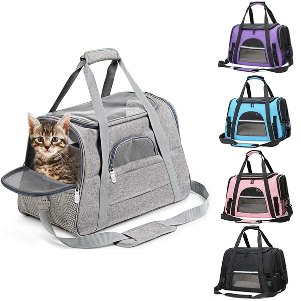 Travel Pet Bag Carrier Shoulder Crossbody For Cats