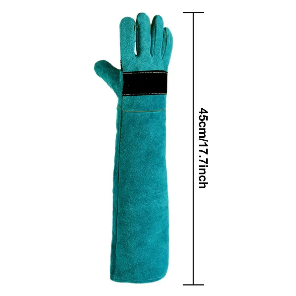 Pet Gloves Durable Anti-Bite Leather Protective Gloves Dog Cat Cutting-proof And Anti-thorn Animal Handling Supplies