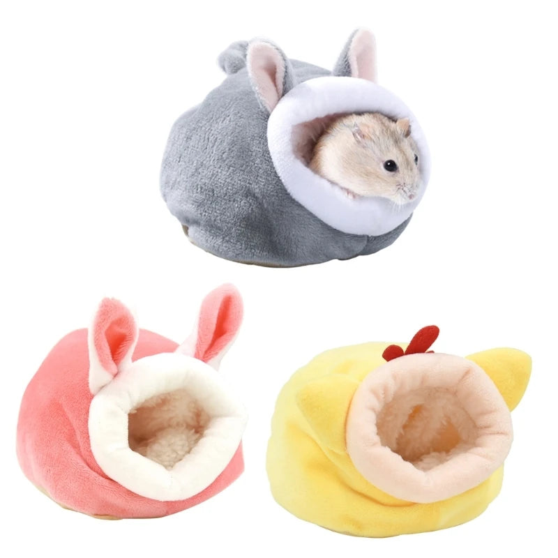 Winter Hamster House Guinea Pigs House Warm Nest Small Animal Nest Winter Warm Cage for Hamster Rodents Cage
