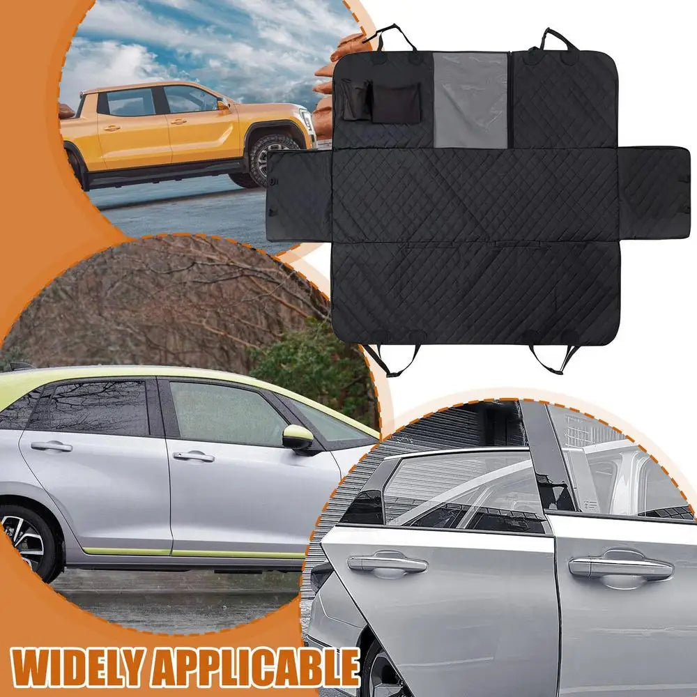 Dog Backseat Cover Waterproof Pet Travel Dog Carrier Hammock Anti-Scratch Nonslip Bed Pet Backseat Protector for Car SUV