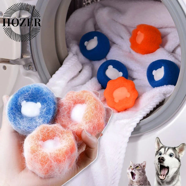 Laundry Balls Pet Hair Collector for Washing Machine Reusable Laundry Lint Catcher Removes Lint From Clothes Pet Cat Accessories