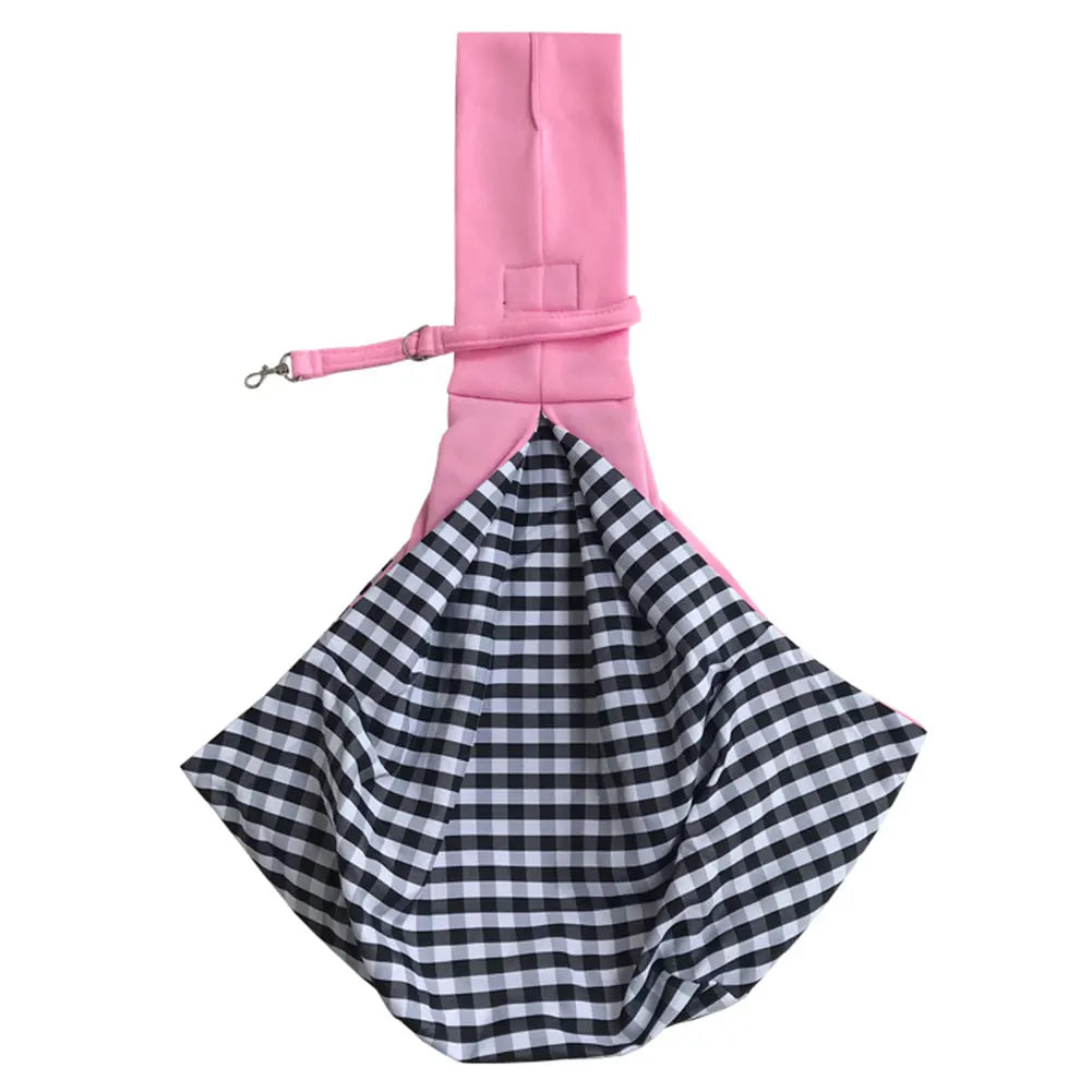 Pet Dog Sling Carrier Pet Crossbody Shoulder Bag Adjustable Strap Pet Carrier Bag with Safety Harness for Small Dogs Cats