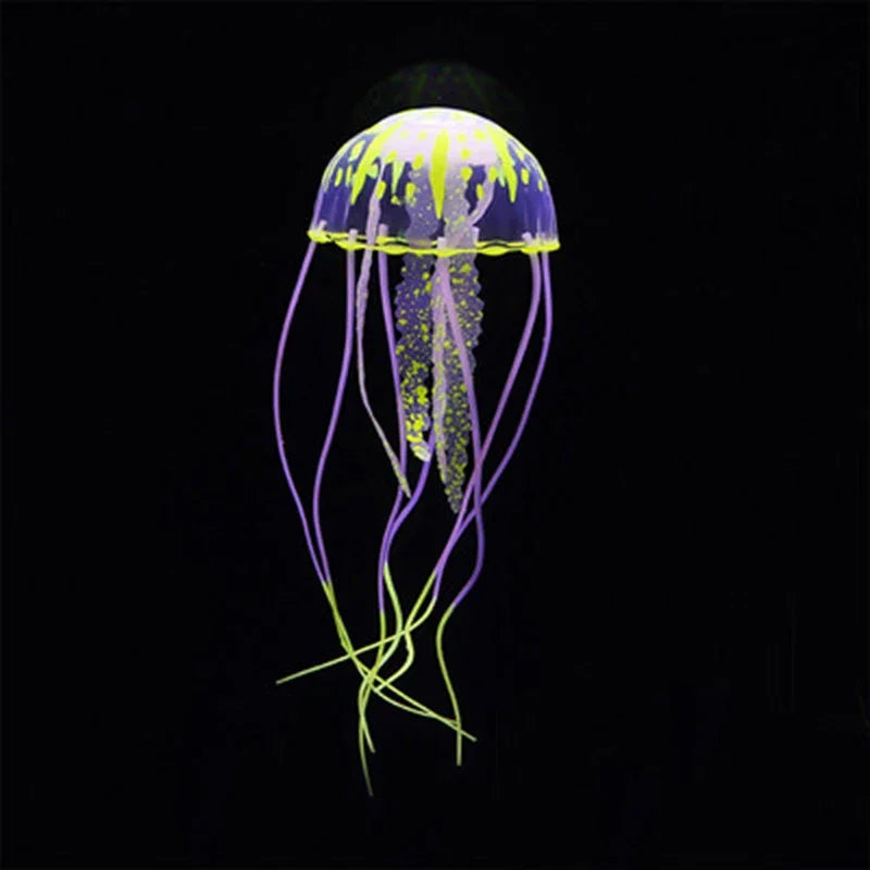 Artificial Swim Glow Jellyfish for Fish Tank - Luminous Aquarium Underwater Decoration